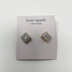 Kate spade ♠️ Square Glitter Stud Earrings NWT